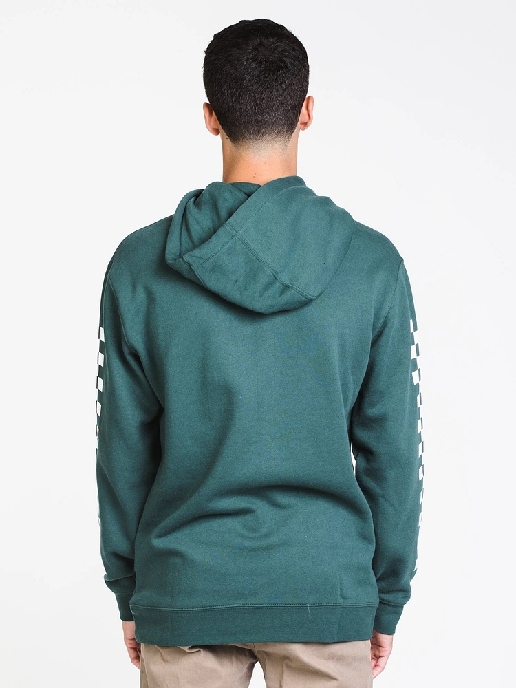 MENS VANS APPLQ PULLOVER HOODIE- GRN/WHT - CLEARANCE