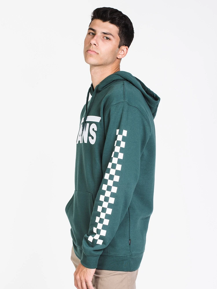 MENS VANS APPLQ PULLOVER HOODIE- GRN/WHT - CLEARANCE