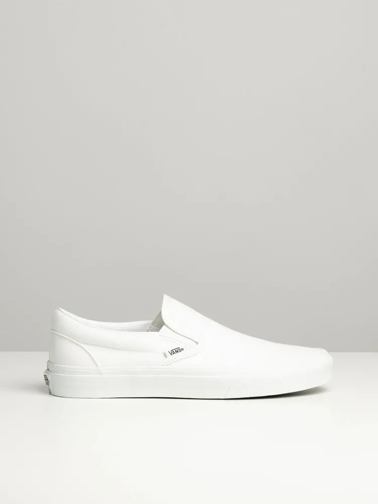 MENS VANS CLASSIC SLIP-ON TRUE WHITE CANVAS SHOES