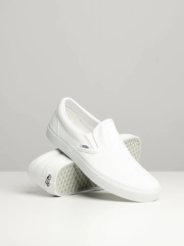 MENS VANS CLASSIC SLIP-ON TRUE WHITE CANVAS SHOES