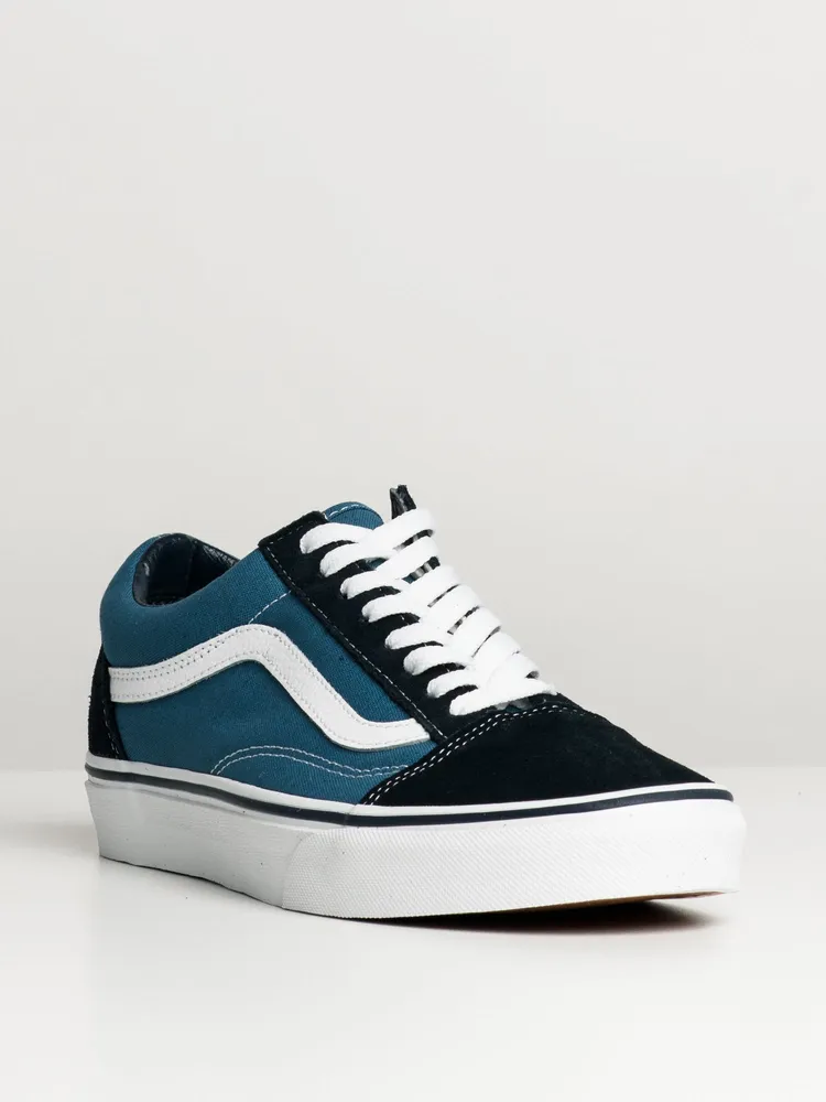 MENS VANS OLD SKOOL NAVY CANVAS SHOES - CLEARANCE