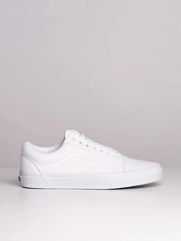 MENS VANS OLD SKOOL TRUE WHITE CANVAS SNEAKER