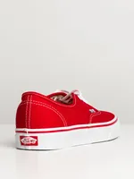 MENS VANS AUTHENTIC RED CANVAS SHOES - CLEARANCE