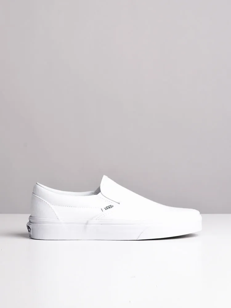 WOMENS VANS CLASSIC SLIP-ON TRUE WHITE CANVAS SHOES