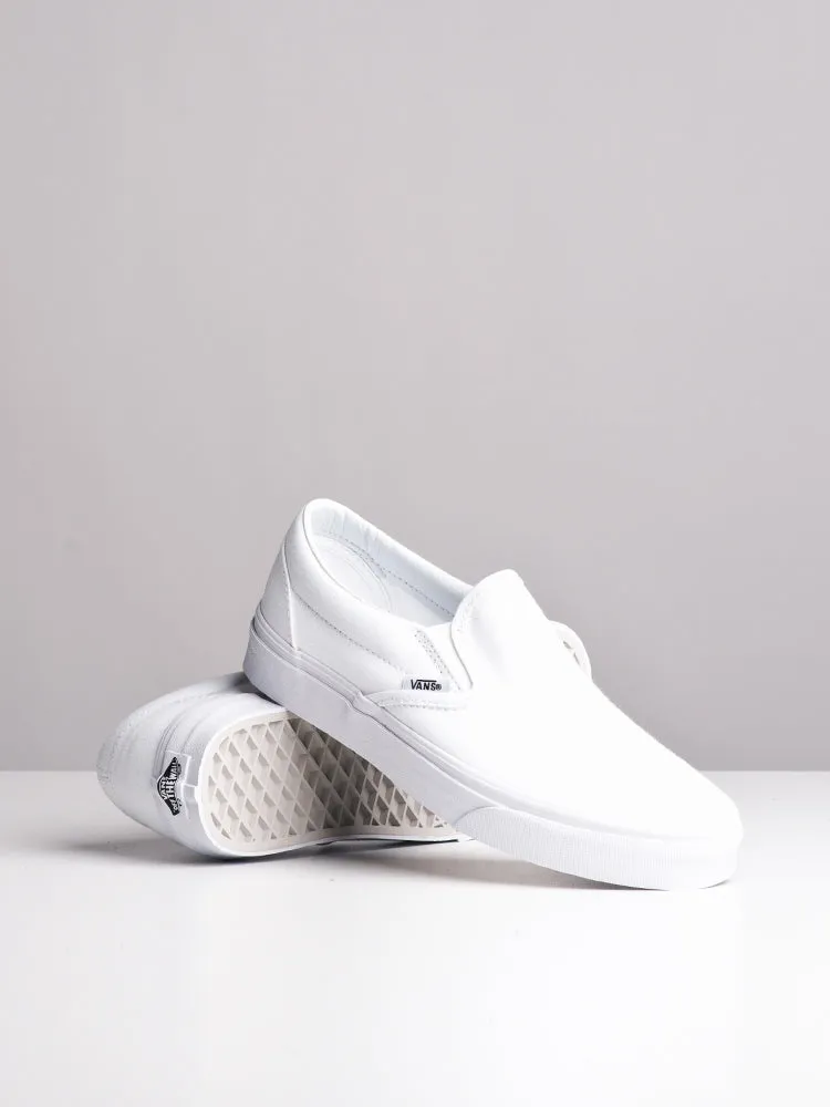 WOMENS VANS CLASSIC SLIP-ON TRUE WHITE CANVAS SHOES