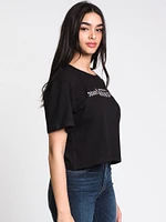 VANS SHINE IT BELL CROP SHORT SLEEVE TEE-BLACK - CLEARANCE