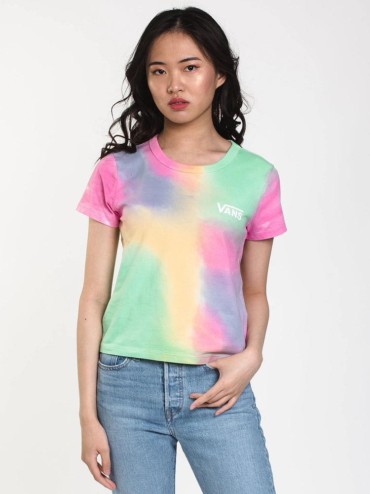 WOMENS AURA BABY SHORT SLEEVE TEE - TIE DYE CLEARANCE