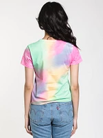 WOMENS AURA BABY SHORT SLEEVE TEE - TIE DYE CLEARANCE