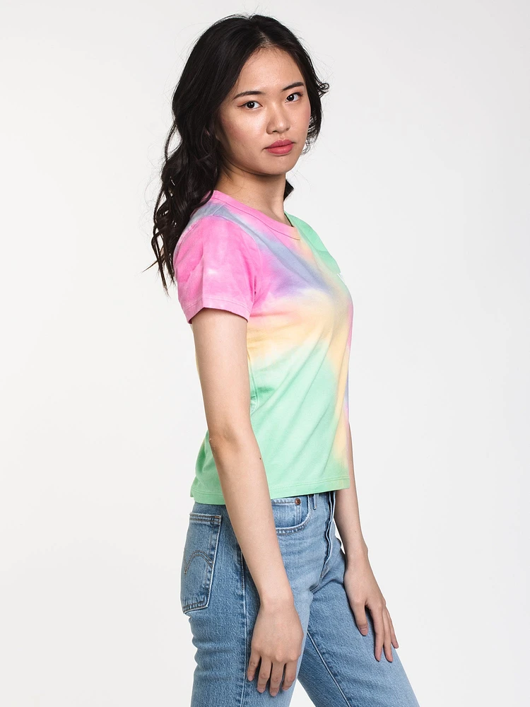 WOMENS AURA BABY SHORT SLEEVE TEE - TIE DYE CLEARANCE