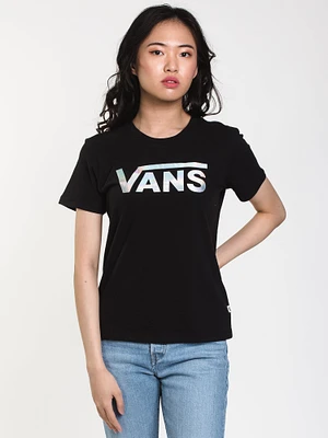 WOMENS GRAPHIC SHORT SLEEVE CREW TEE - BLACK CLEARANCE