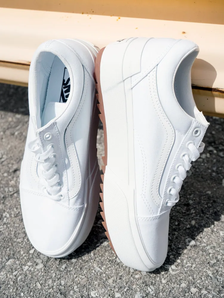 WOMENS VANS OLD SKOOL STACKED CANVAS SNEAKER