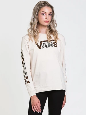 VANS YODELZ LONG SLEEVE GRAPHIC TEE - CLEARANCE