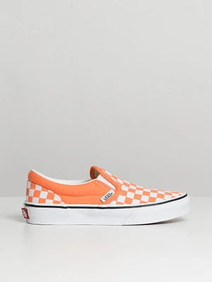 VANS KIDS CLASSIC SLIP ON CHECKER MELON SNEAKER - CLEARANCE