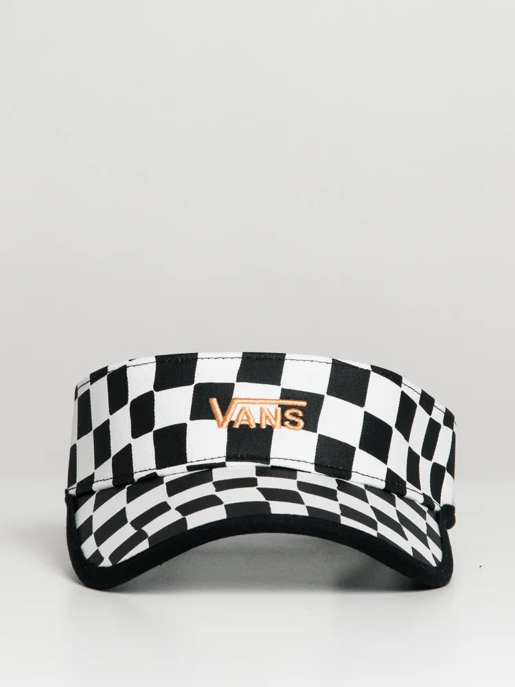 VANS TURVY PRINTED VISOR HAT - CHECKERBOARD - CLEARANCE