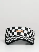 VANS TURVY PRINTED VISOR HAT - CHECKERBOARD - CLEARANCE