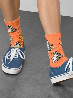 VANS PEACE OF MIND CREW SOCKS - MELON - CLEARANCE