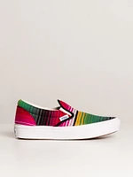 WOMENS VANS COMFYCUSH SLIP ON BLANKET STRIPE SNEAKER - CLEARANCE