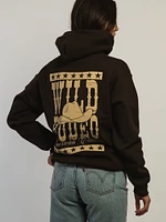 HOODIE VERBAGE WILD RODEO P/O -BRUN