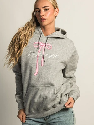 HOODIE VERBAGE JUST A GIRL P/O