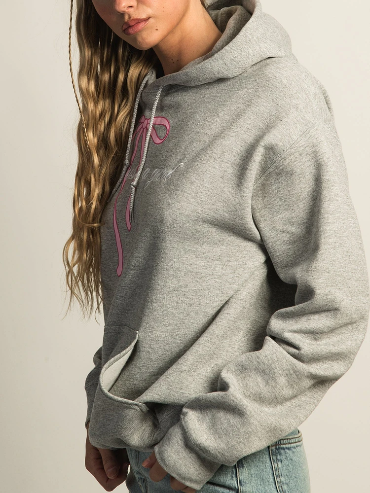 VERBAGE JUST A GIRL PULL OVER HOODIE