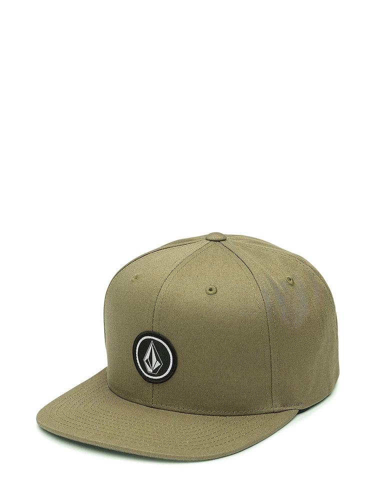 CHAPEAU SNAPBACK EN SERGÉ QUART DE TOUR - BRUN TARMAC