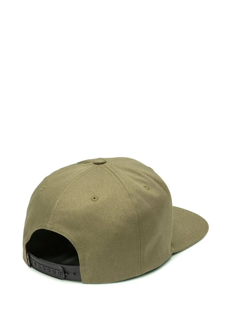 VOLCOM QUARTER TWILL SNAPBACK HAT - TARMAC BROWN - CLEARANCE