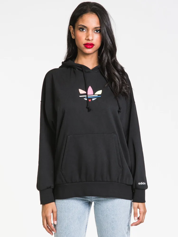 ADIDAS F/T CROPPED EMBROIDERED LOGO HOODIE - CLEARANCE