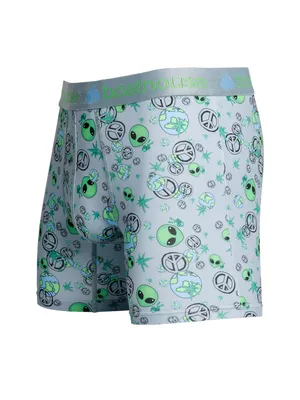 NOVELTY BOXER BRIEF - ALIEN HIPPY CLEARANCE