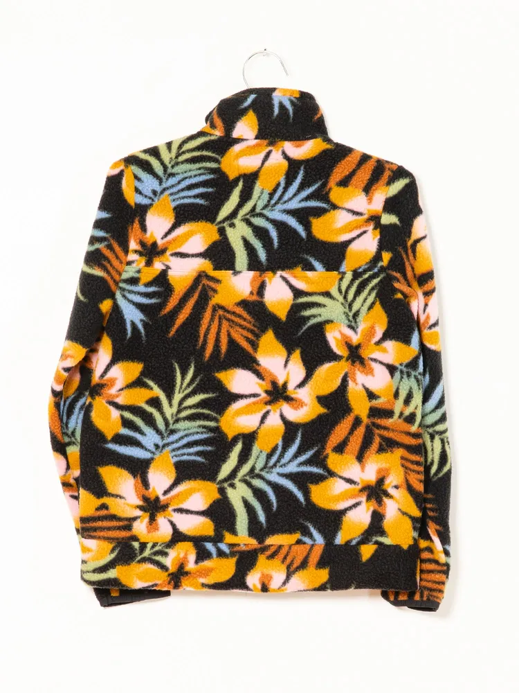 BILLABONG BOUNDARY MOCK 1/2 ZIP - ALL OVER FLOWER PRINT CLEARANCE