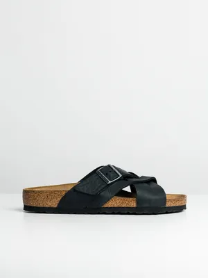 MENS BIRKENSTOCK LUGANBO OLIED LEATHER REGULAR SANDALS - CLEARANCE