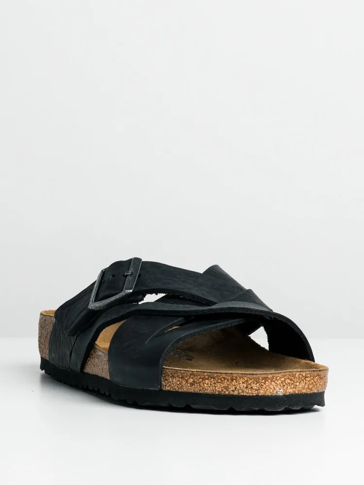 MENS BIRKENSTOCK LUGANBO OLIED LEATHER REGULAR SANDALS - CLEARANCE