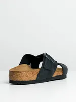 MENS BIRKENSTOCK LUGANBO OLIED LEATHER REGULAR SANDALS - CLEARANCE