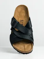 MENS BIRKENSTOCK LUGANBO OLIED LEATHER REGULAR SANDALS - CLEARANCE