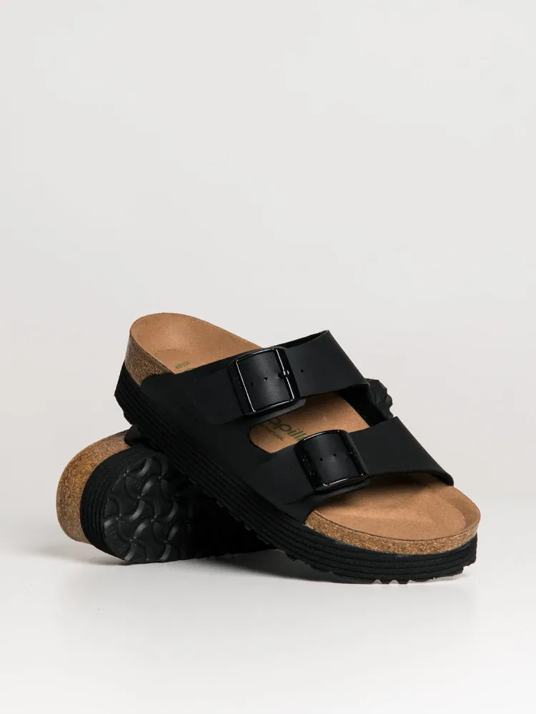 WOMENS BIRKENSTOCK ARIZONA VEGAN PLATFORM NARROW BIRKO-FLOR SANDALS