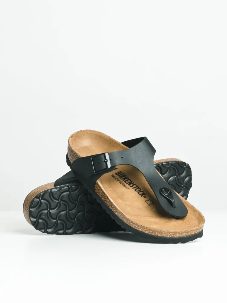 WOMENS BIRKENSTOCK GIZEH -NARROW BLACK SANDALS - CLEARANCE