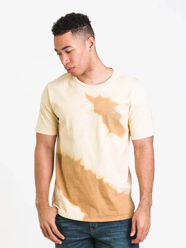 BRIXTON CREST II T-SHIRT MOJAVE WHITE CLOUD WASH - CLEARANCE