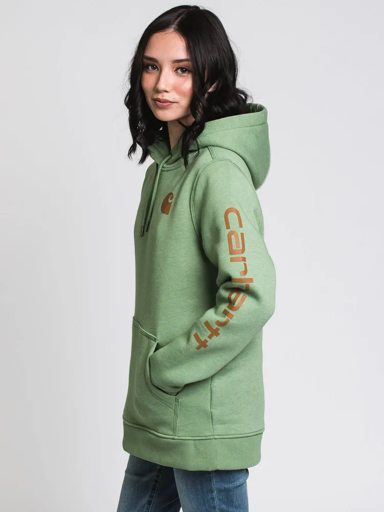 CARHARTT LOGO SLEEVE PULLOVER HOODIE - CLEARANCE