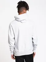 MENS REV PULL OVER CHENILLE HOODIE- GREY - CLEARANCE