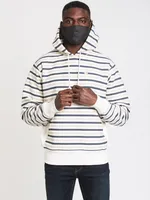CHAMPION REVERSE WEAVE PULLOVER STRIPE HOODIE - CLEARANCE