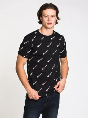 CHAMPION HERITAGE ALL OVER PRINT SHORT SLEEVE T-SHIRT - CLEARANCE