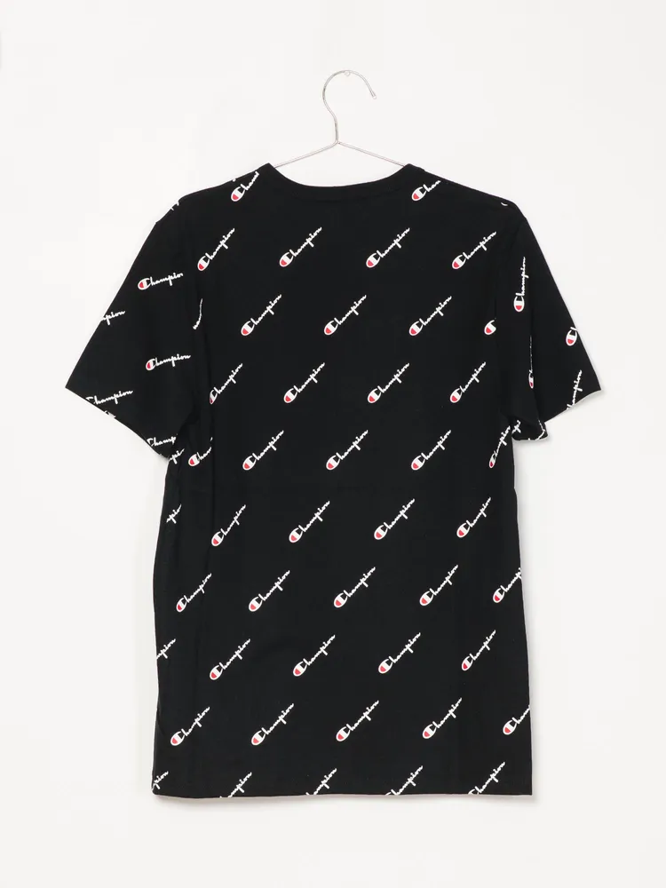 CHAMPION HERITAGE ALL OVER PRINT SHORT SLEEVE T-SHIRT - CLEARANCE