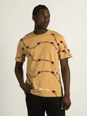 CHAMPION REVERSE WEAVE ALL OVER PRINT HERITAGE T-SHIRT