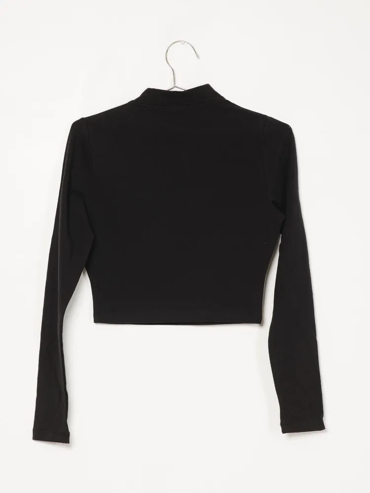 CHAMPION MOCKNECK LONG SLEEVE CROP TOP - CLEARANCE