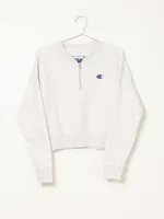 CHAMPION REVERSE WEAVE CROP 1/4 ZIP - CLEARANCE