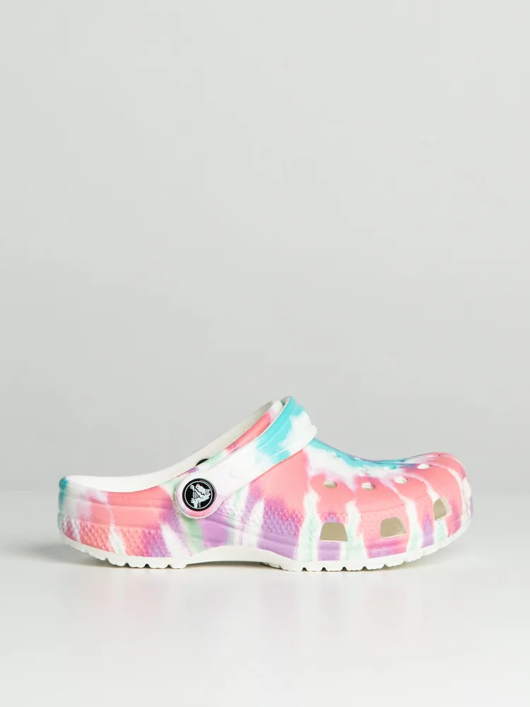 CROCS TODDLER CLASSIC TIE DYE GRAPHIC - CLEARANCE