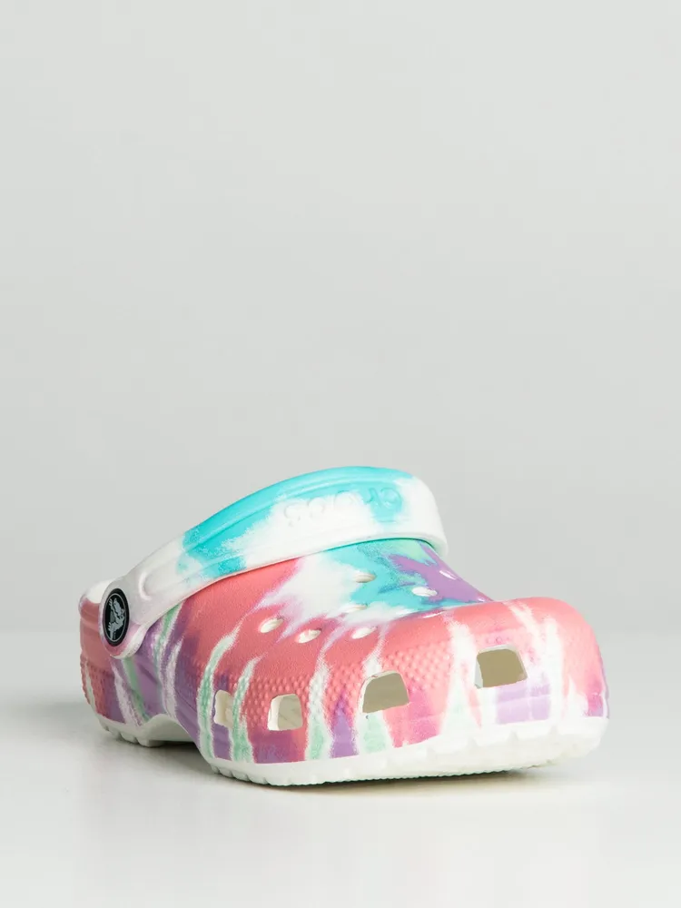 CROCS TODDLER CLASSIC TIE DYE GRAPHIC - CLEARANCE