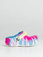 CROCS KIDS CLASSIC LINED TIE DYE CLOG - CLEARANCE