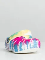 CROCS KIDS CLASSIC LINED TIE DYE CLOG - CLEARANCE