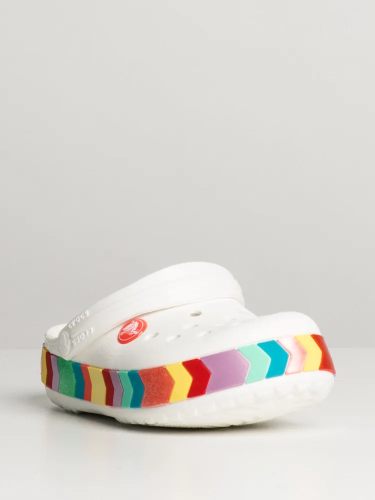 CROCS KIDS CROCBAND CHEVRON BEADED CLOG - CLEARANCE