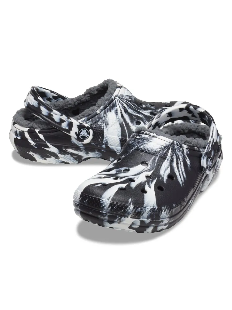 WOMENS CROCS CLASSIC LINED MARBLE CLOGS - CLEARANCE